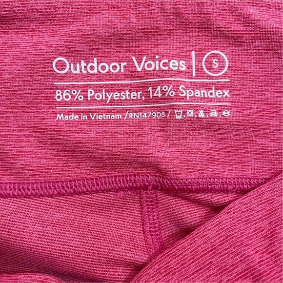 Outdoor Voices 3/4 Warmup Leggings Flamingo Heathered Pink - Picture 4 of 7